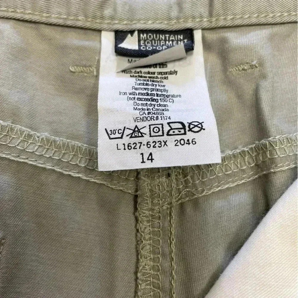 MEC Organic Cotton  Beige Pants Size 14 - Picture 7 of 7
